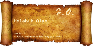 Halabuk Olga névjegykártya